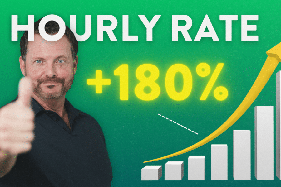 Hourly rate of +180% Plumber with thumbs up